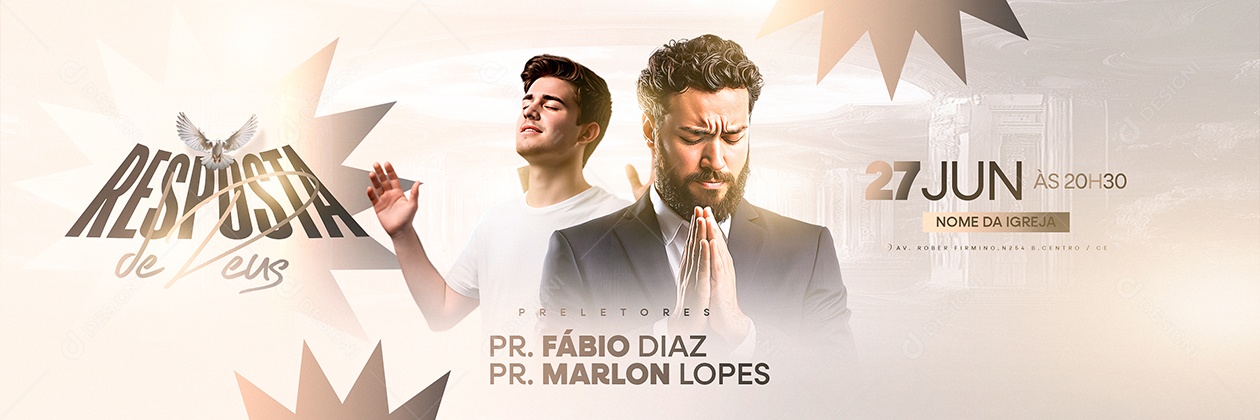 Carrossel Gospel Resposta de Deus Social Media PSD Editável