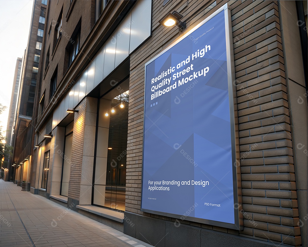 Mockup Poster Publicitário PSD Editável