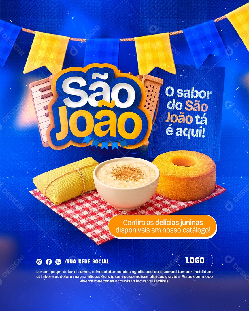 Ofertas de São João Social Media PSD Editável