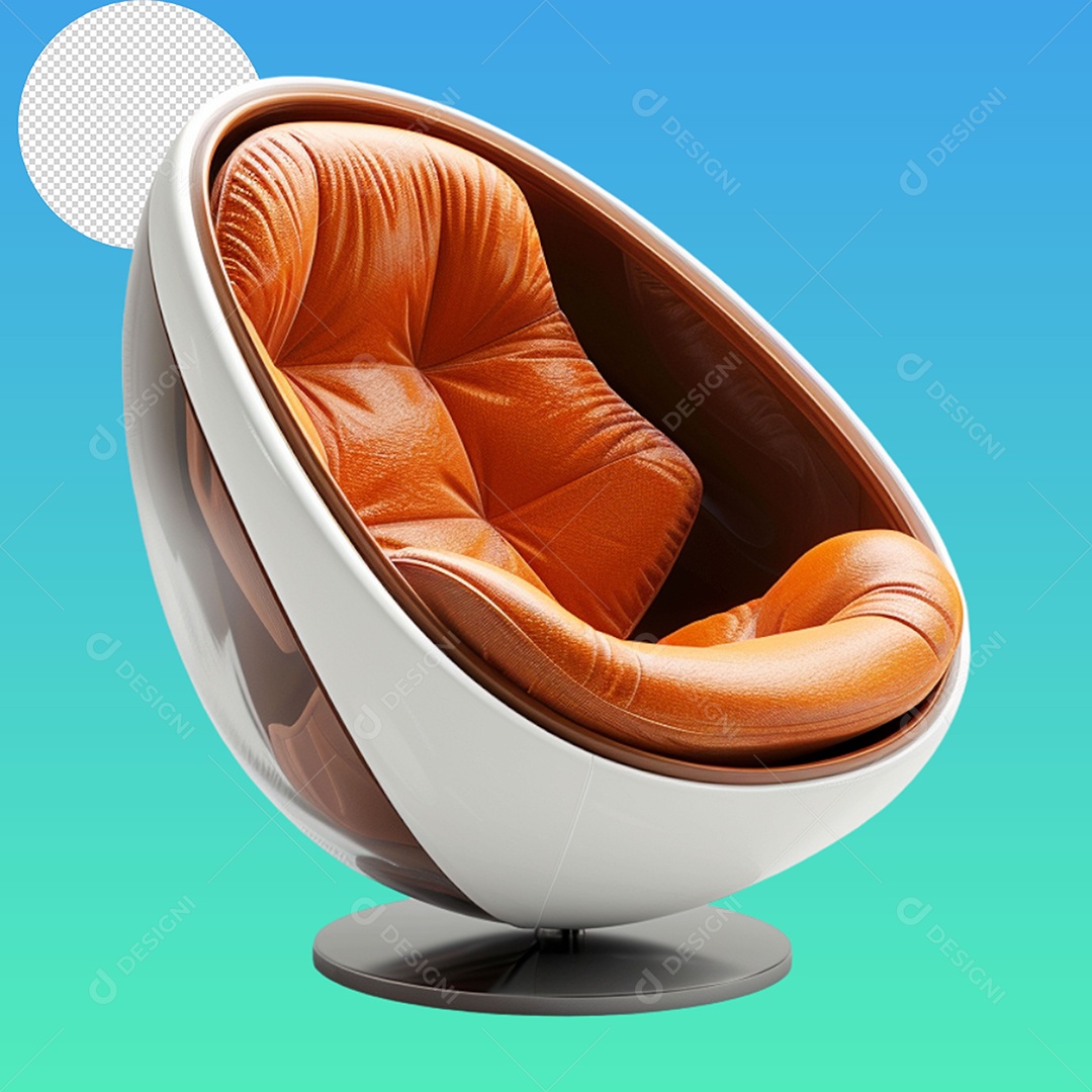 Elemento 3D Poltrona para Composição PSD