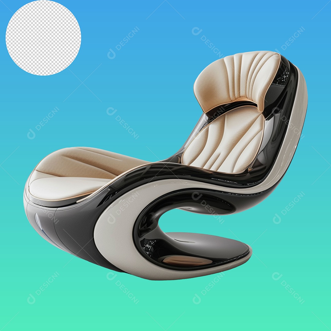 Elemento 3D Poltrona para Composição PSD