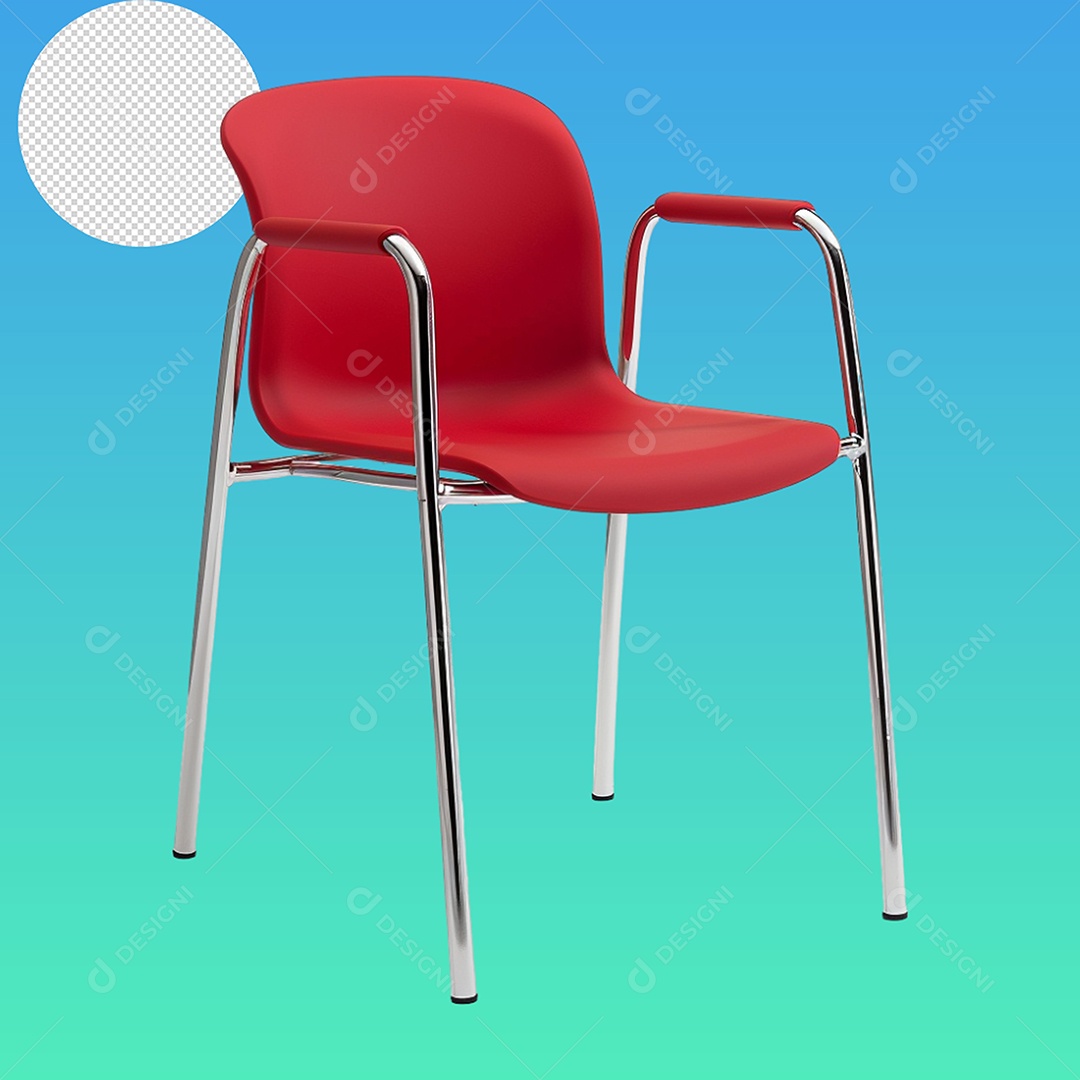 Elemento 3D Cadeira Para Composição PSD