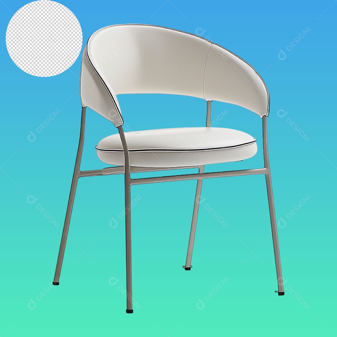 Elemento 3D Cadeira Para Composição PSD