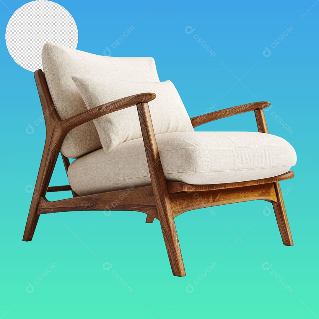 Elemento 3D Poltrona Para Composição PSD