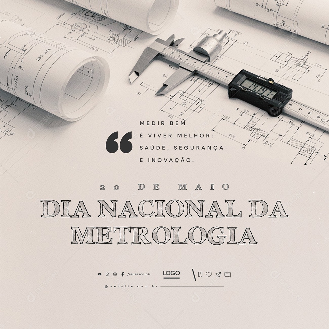 Dia Nacional da Metrologia 20 de Maio Social Media PSD Editável