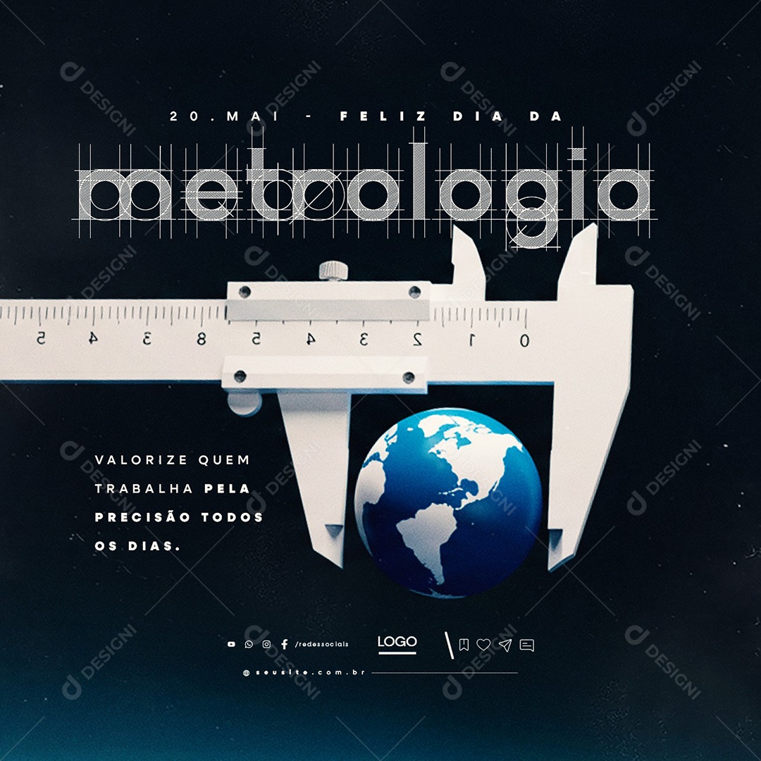 Dia da Metrologia 20 de Maio Social Media PSD Editável