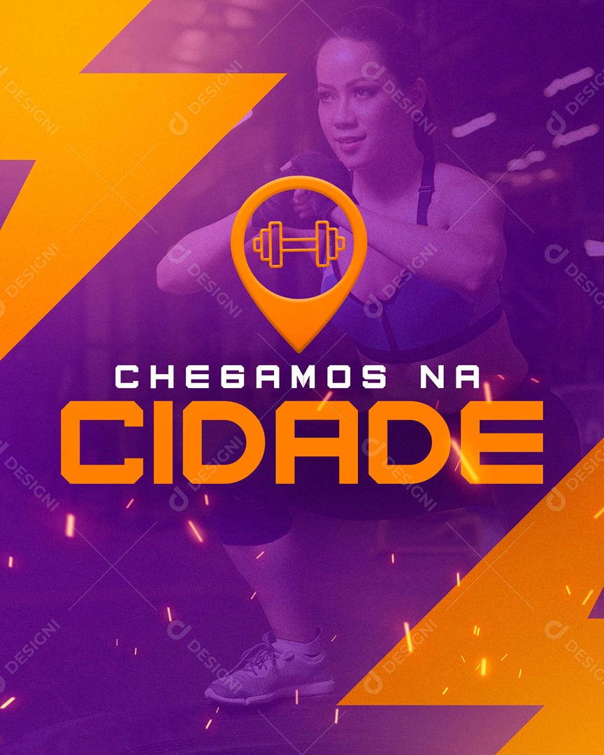 Sua Academia Equipada para Crescer Social Media PSD Editável