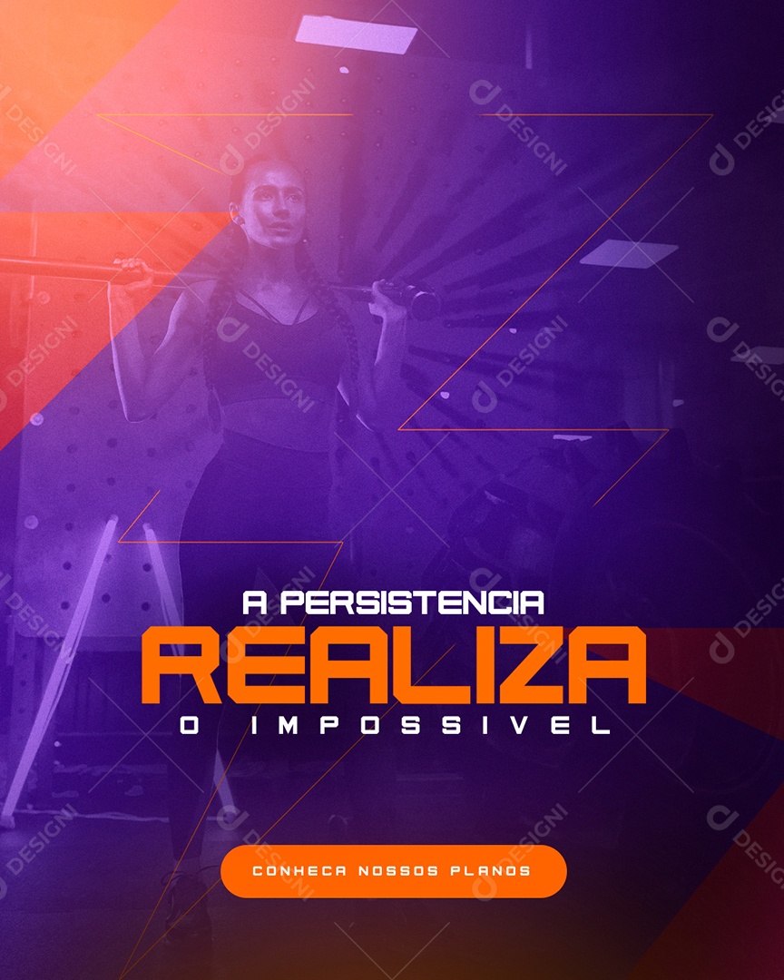 Sua Academia Equipada para Crescer Social Media PSD Editável