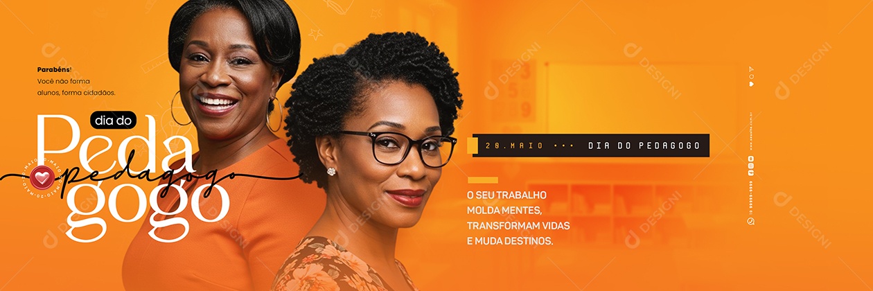 Carrossel Dia do Pedagogo 20 de Maio Social Media PSD Editável