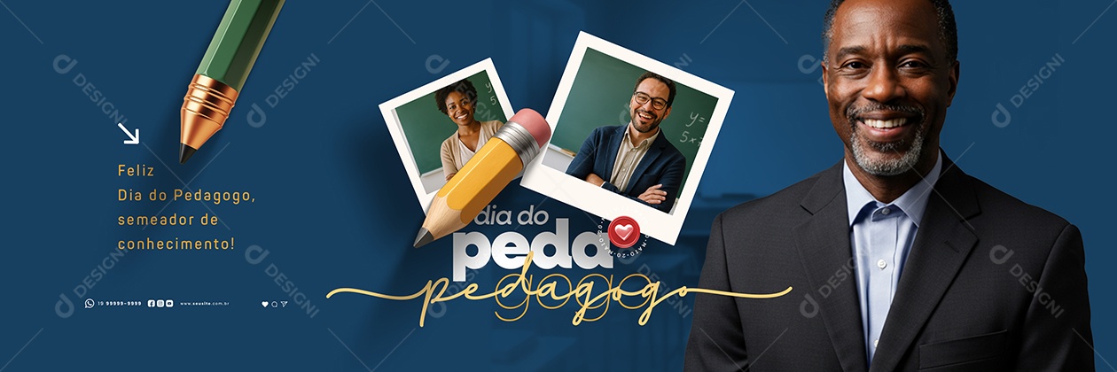 Carrossel Dia do Pedagogo 20 de Maio Social Media PSD Editável