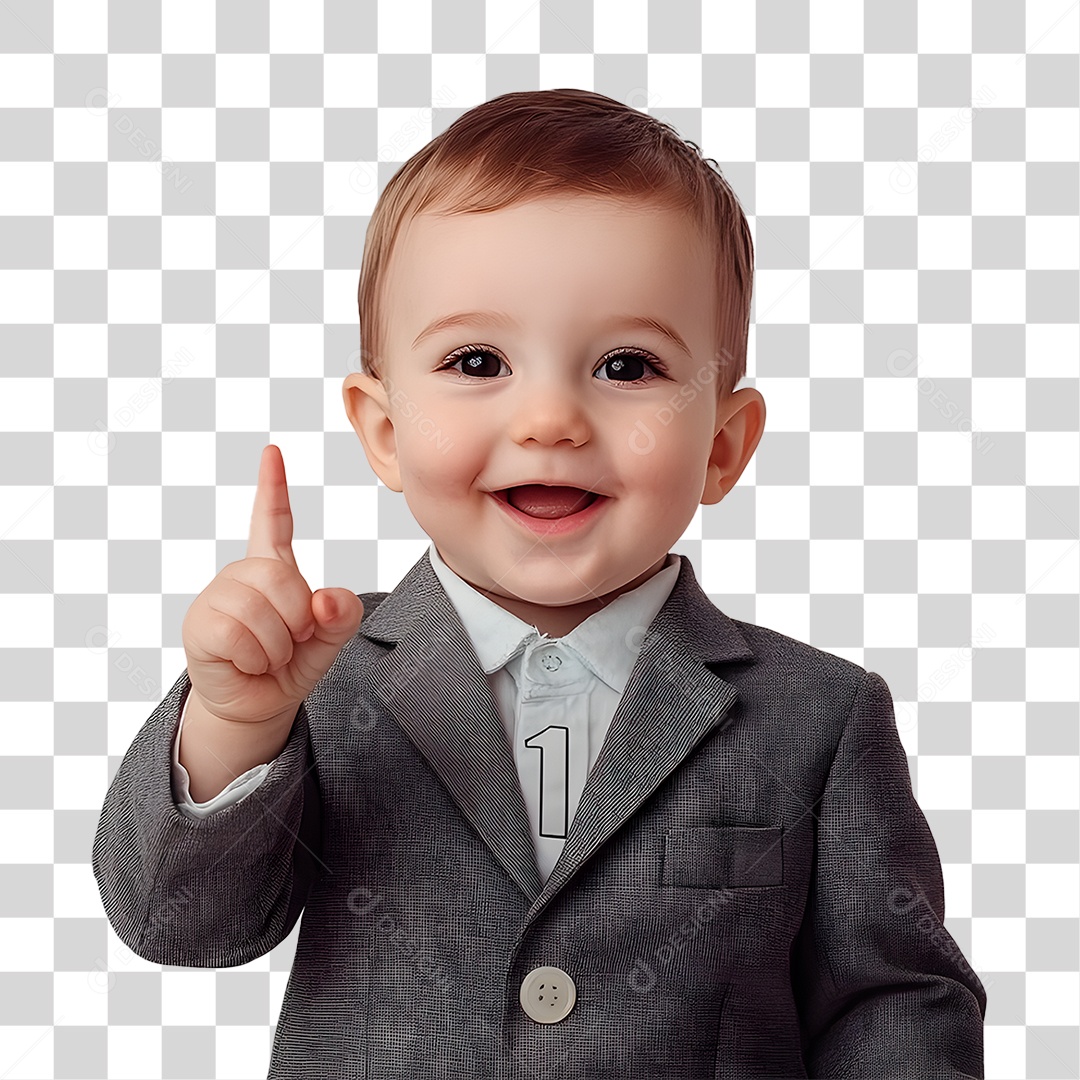 Bebê de Terno PNG Transparente