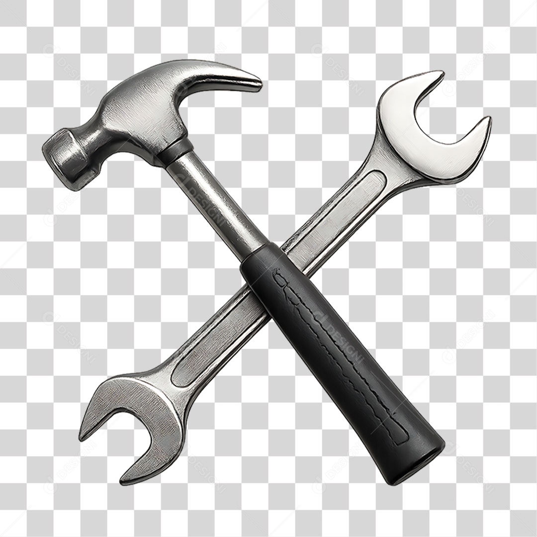 Martelo com Chave PNG Transparente