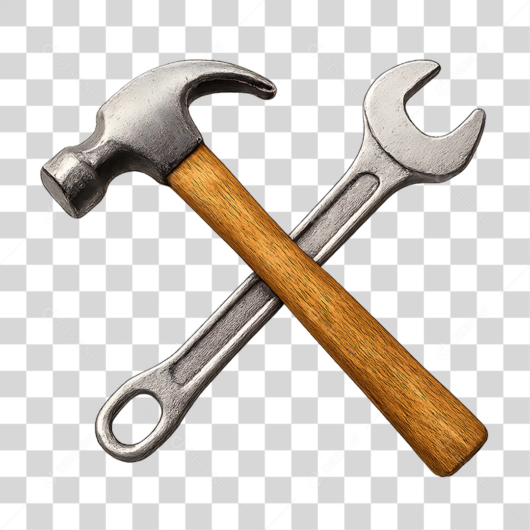 Martelo com Chave PNG Transparente