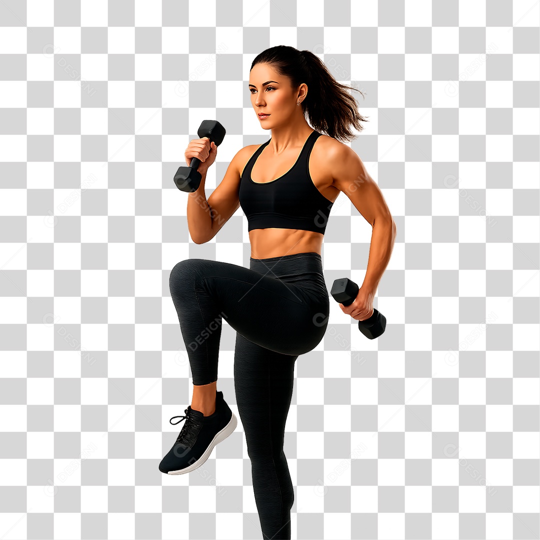 Mulher Treinando PNG Transparente