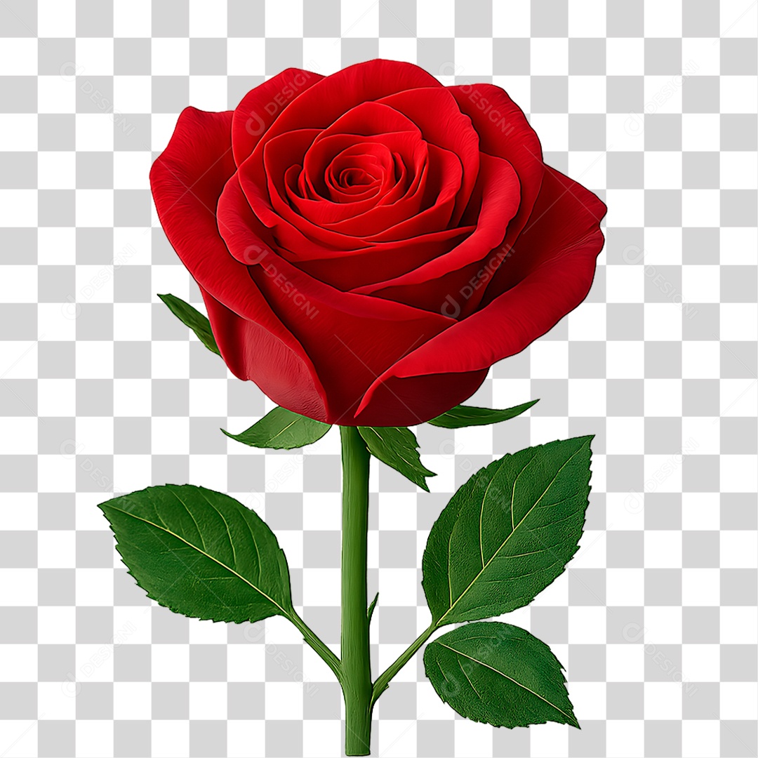 Rosa Vermelha PNG Transparente