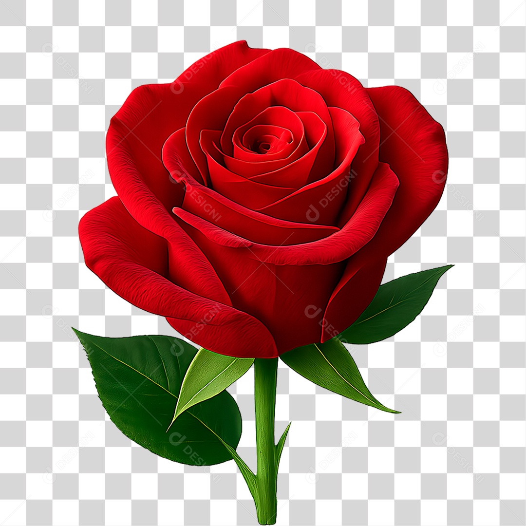 Rosa Vermelha PNG Transparente