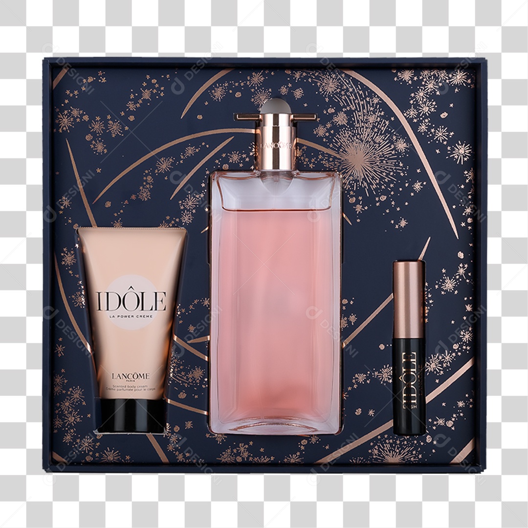 Kit Presentes Perfume Cremes PNG Transparente