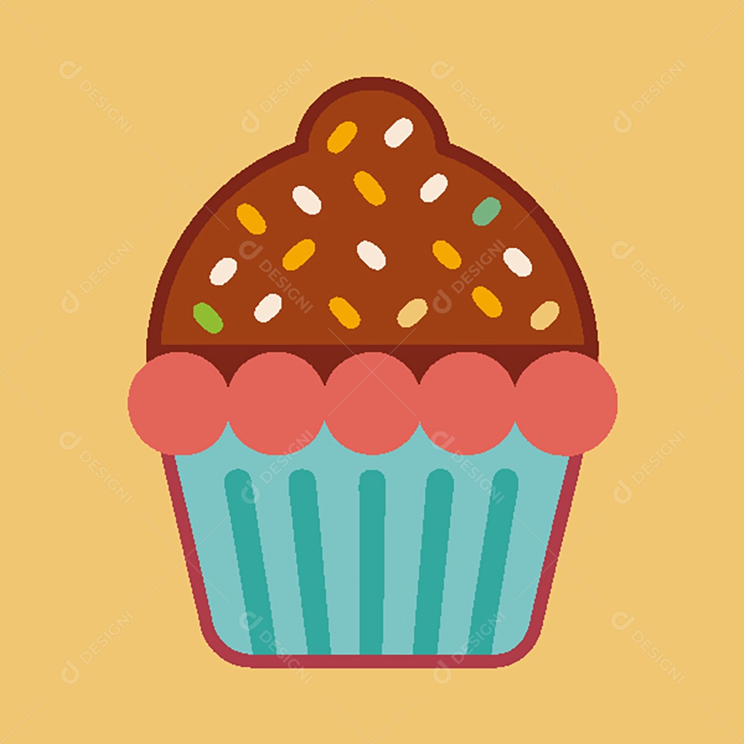 Modelo de Ícone de Logo Cupcake Vetor EPS
