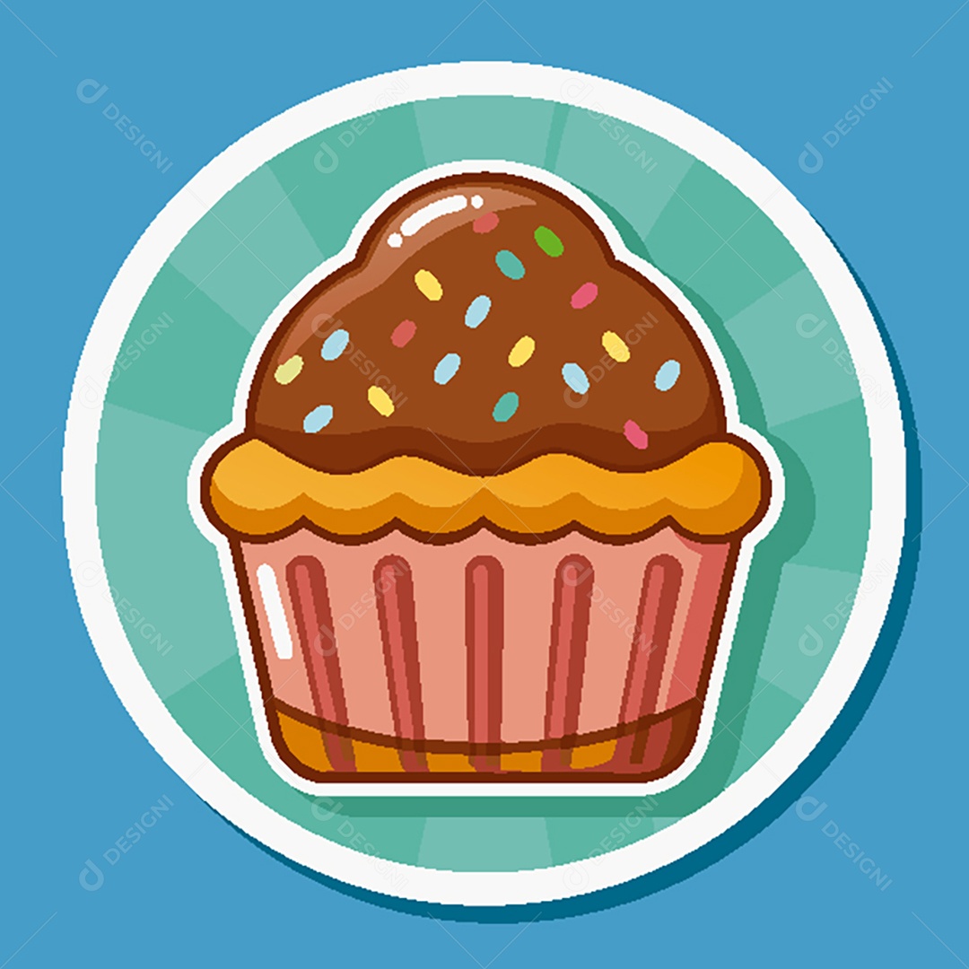 Modelo de Ícone de Logo Cupcake Vetor EPS