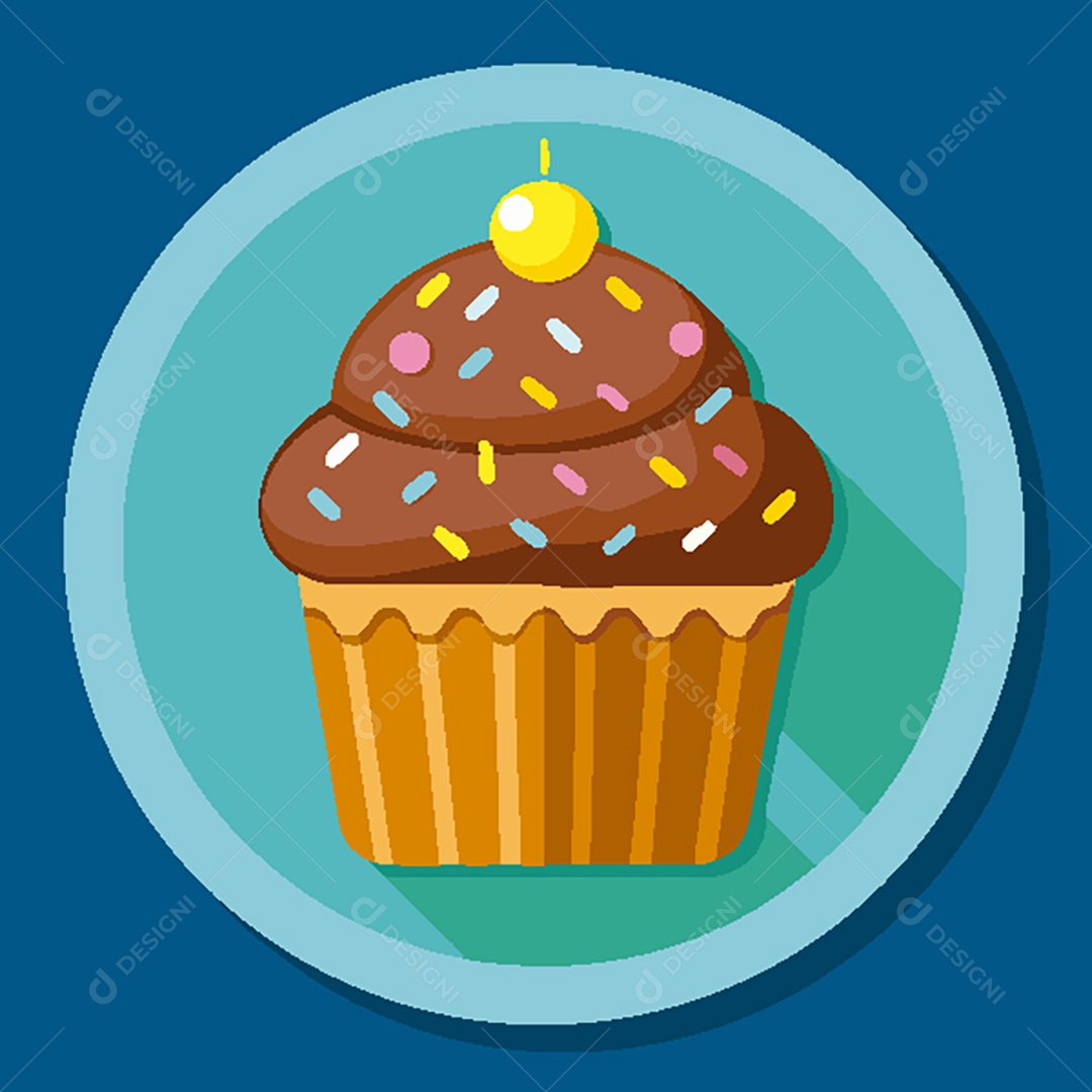 Modelo de Ícone de Logo Cupcake Vetor EPS