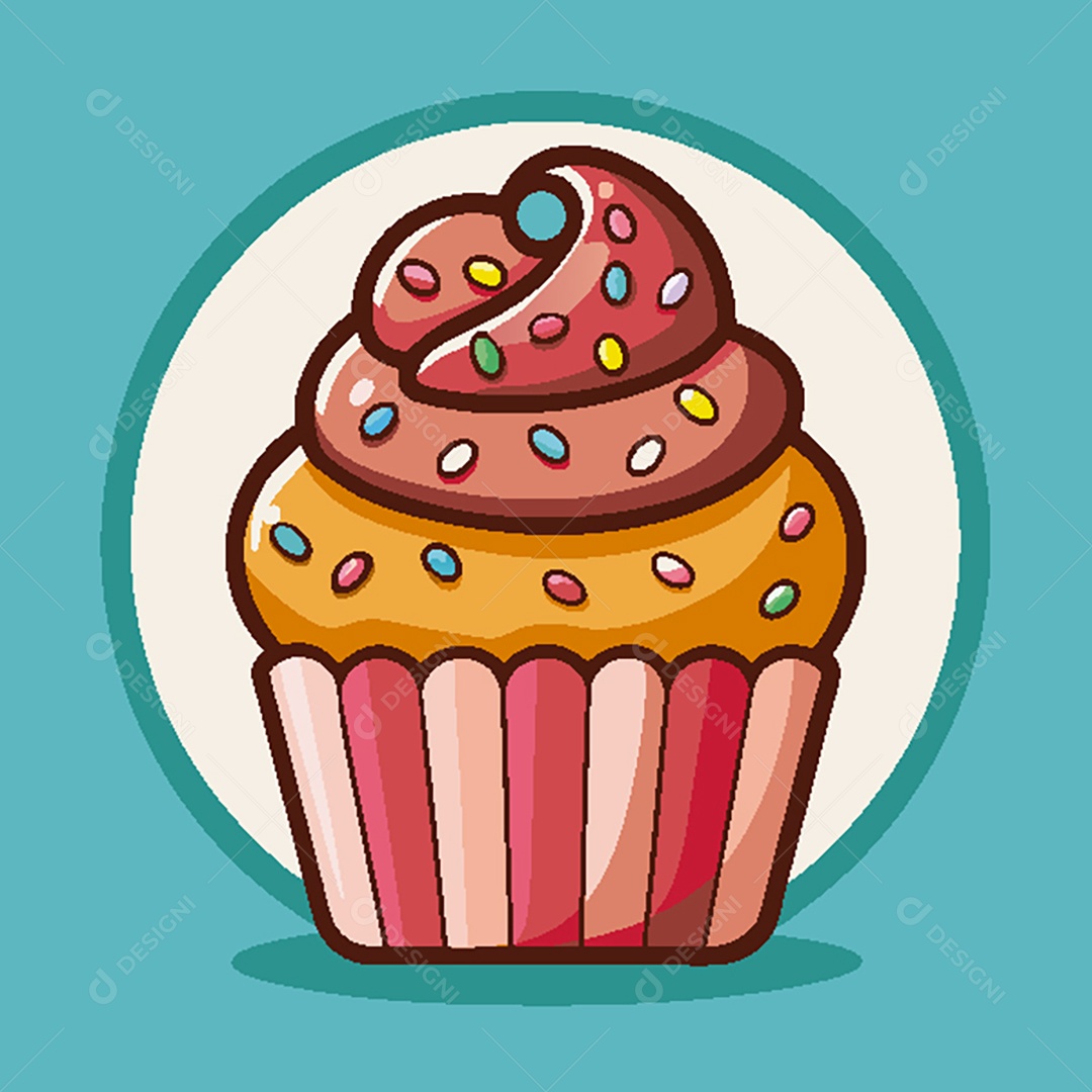 Modelo de Ícone de Logo Cupcake Vetor EPS