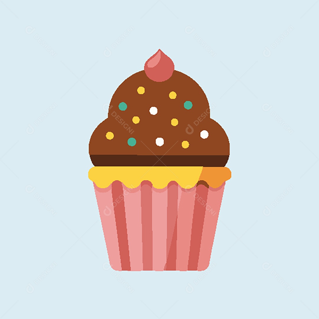 Modelo de Ícone de Logo Cupcake Vetor EPS
