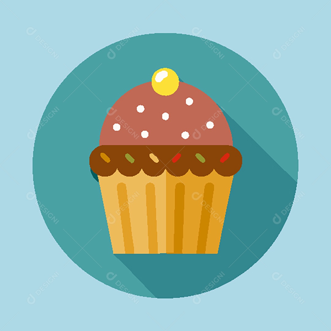 Modelo de Ícone de Logo Cupcake Vetor EPS