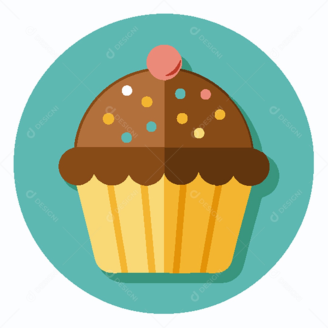 Modelo de Ícone de Logo Cupcake Vetor EPS