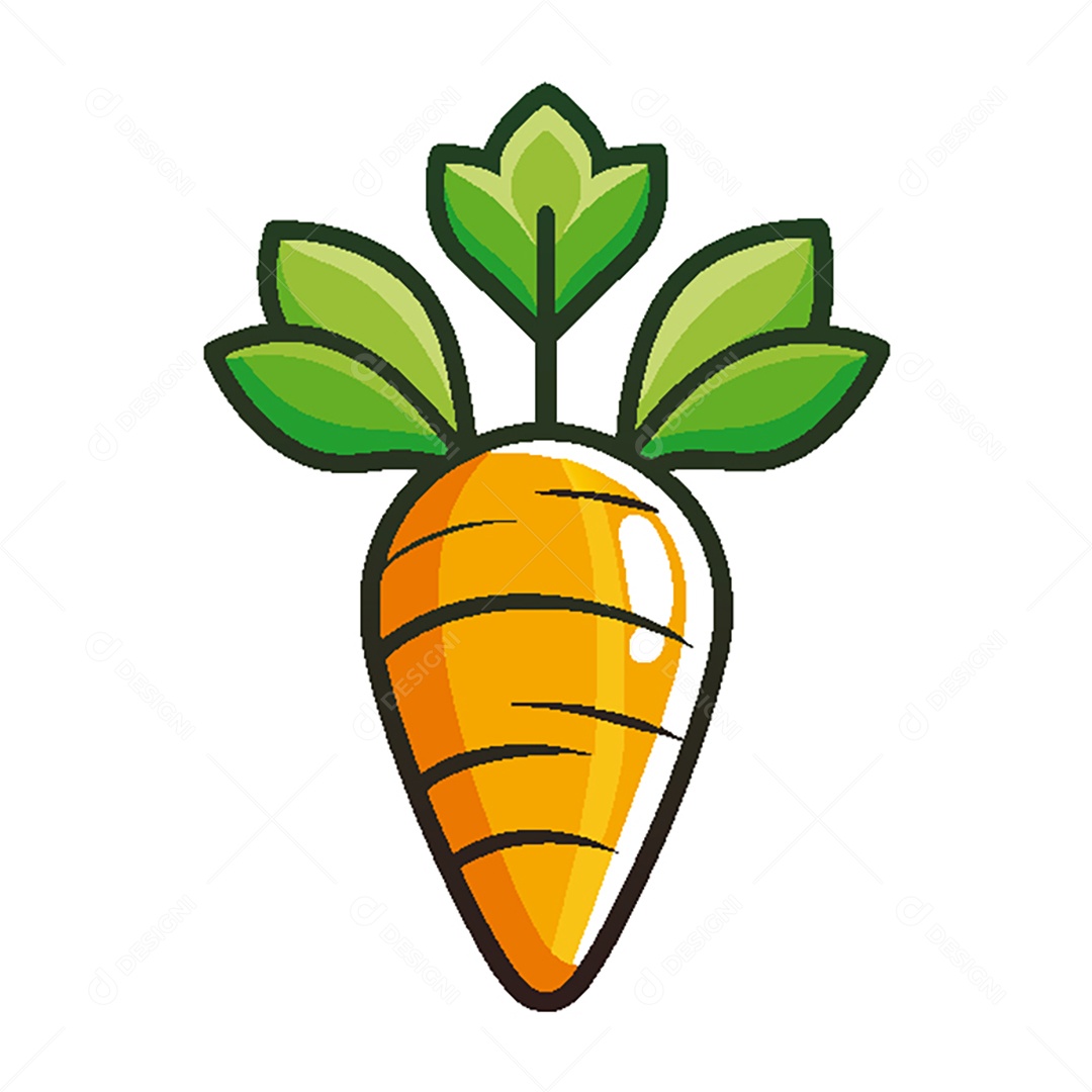 Modelo de Ícone de Logo Cenoura Vetor EPS