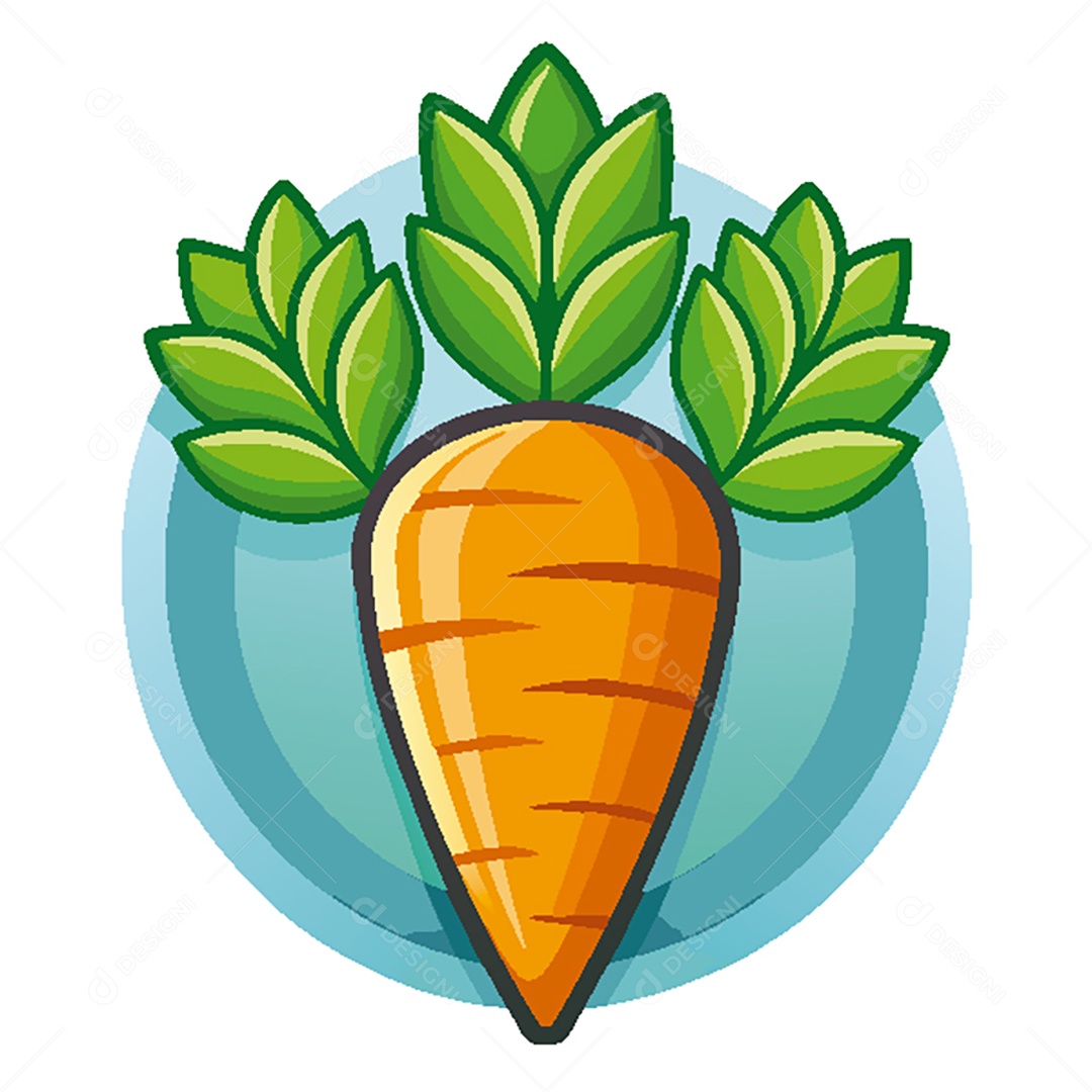 Modelo de Ícone de Logo Cenoura Vetor EPS