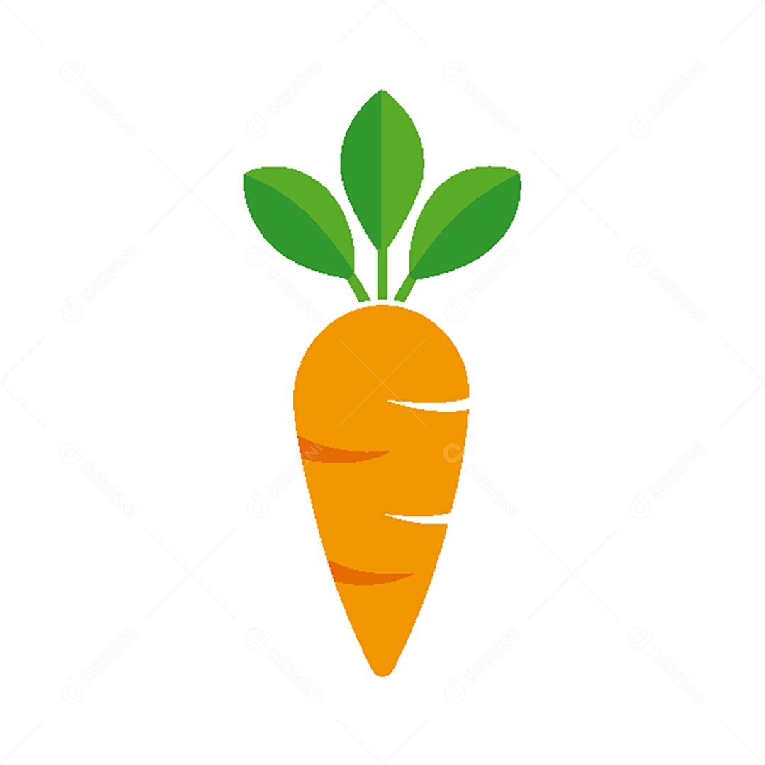 Modelo de Ícone de Logo Cenoura Vetor EPS