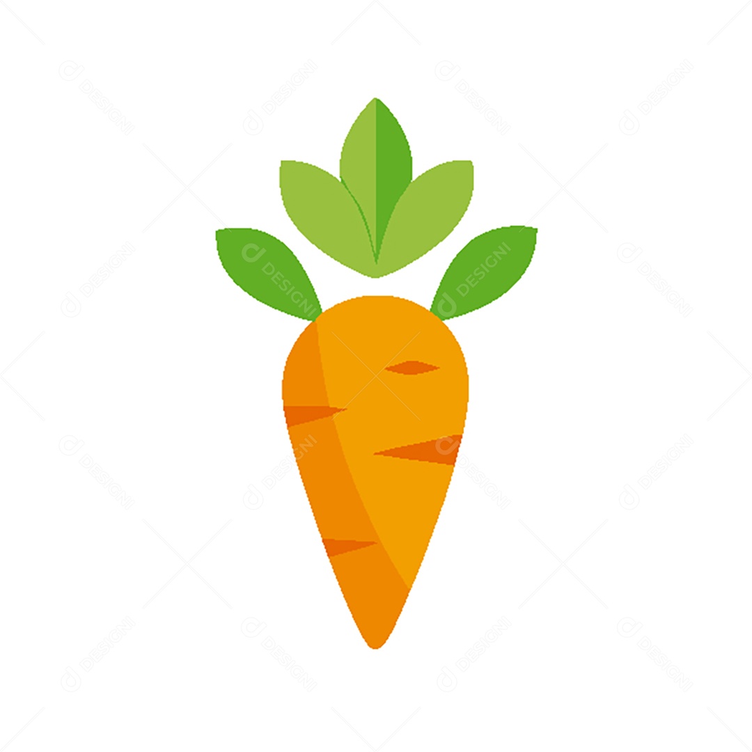 Modelo de Ícone de Logo Cenoura Vetor EPS