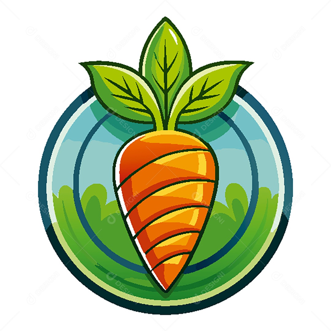 Modelo de Ícone de Logo Cenoura Vetor EPS