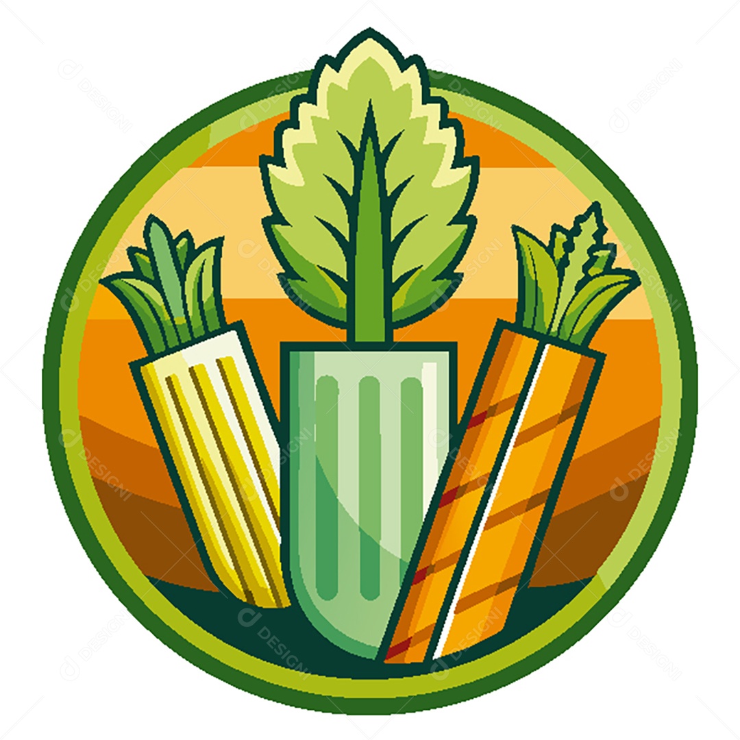 Modelo de Ícone de Logo Cenoura Vetor EPS