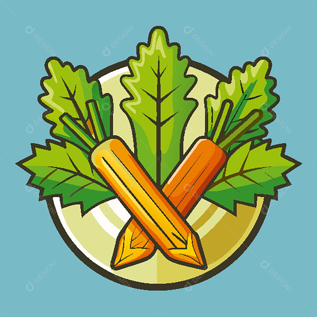 Modelo de Ícone de Logo Cenoura Vetor EPS
