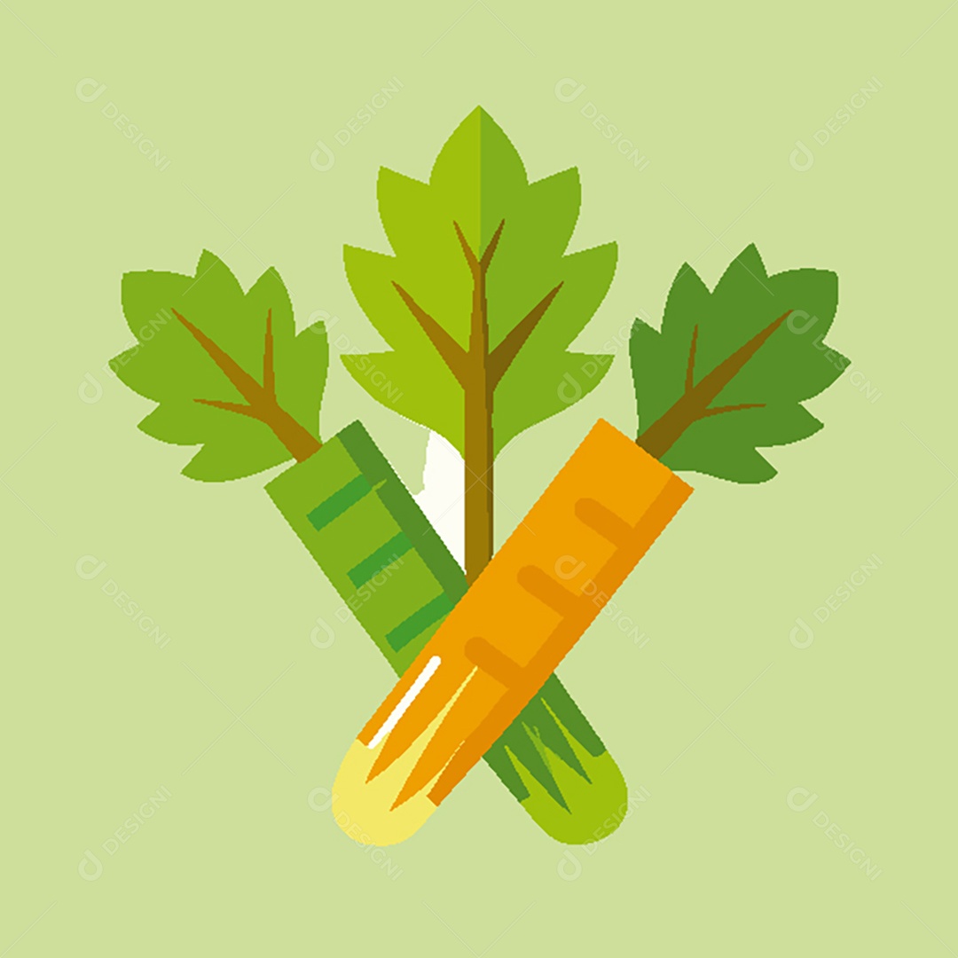 Modelo de Ícone de Logo Cenoura Vetor EPS