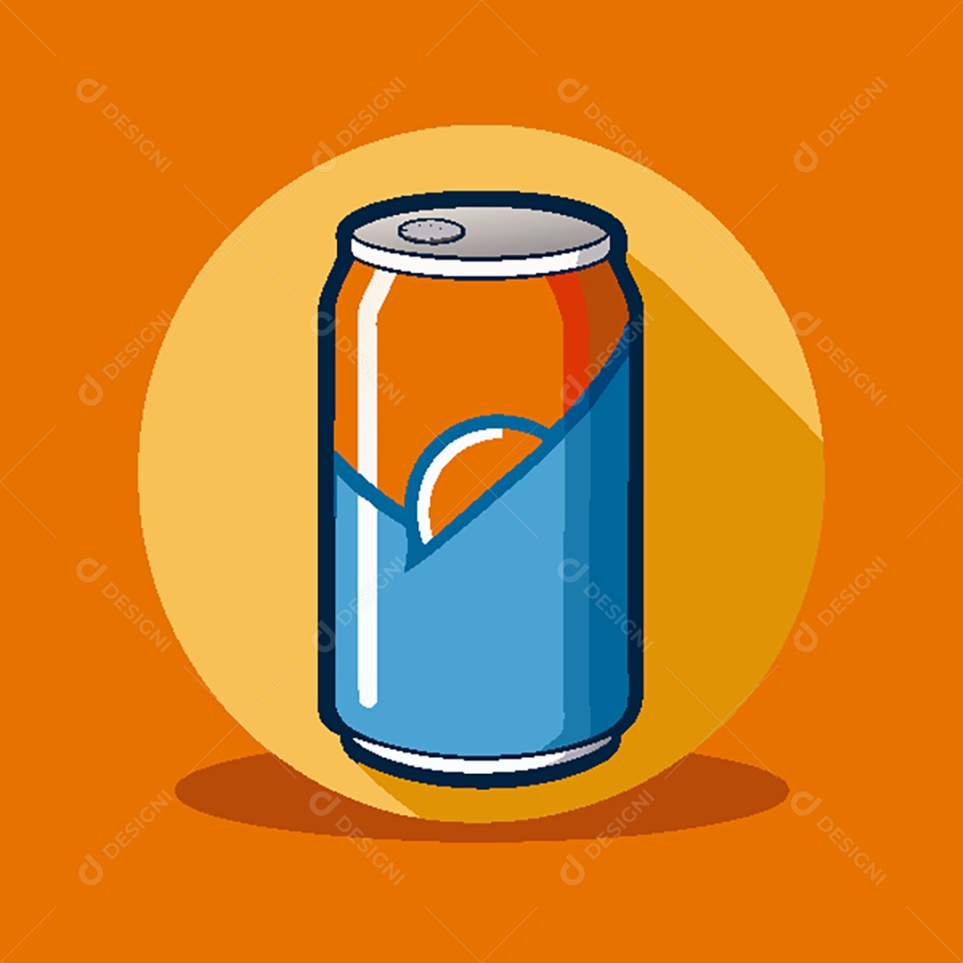 Modelo de Ícone de Logo Lata de Refrigerante Vetor EPS