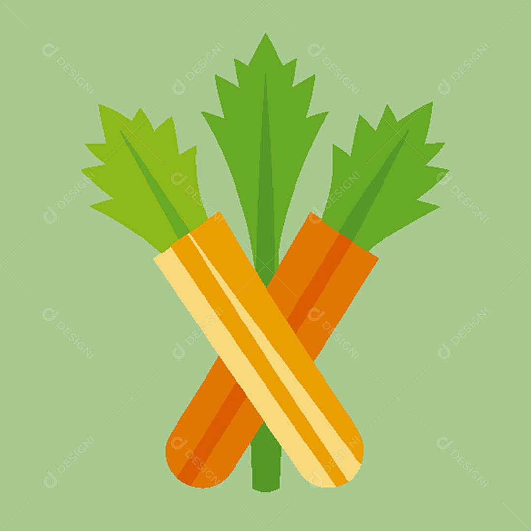 Modelo de Ícone de Logo Cenoura Vetor EPS