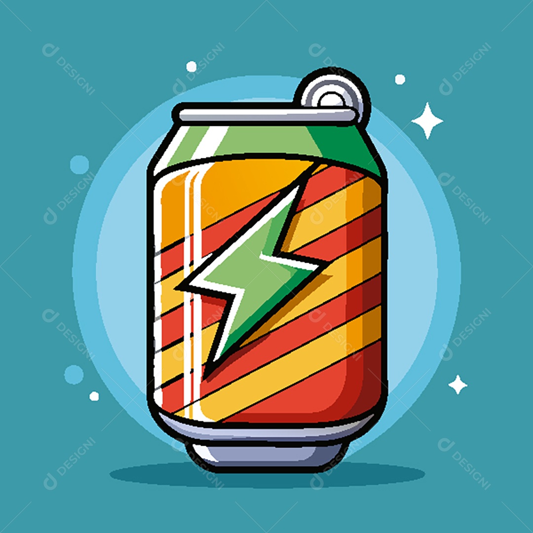 Modelo de Ícone de Logo Lata de Refrigerante Vetor EPS