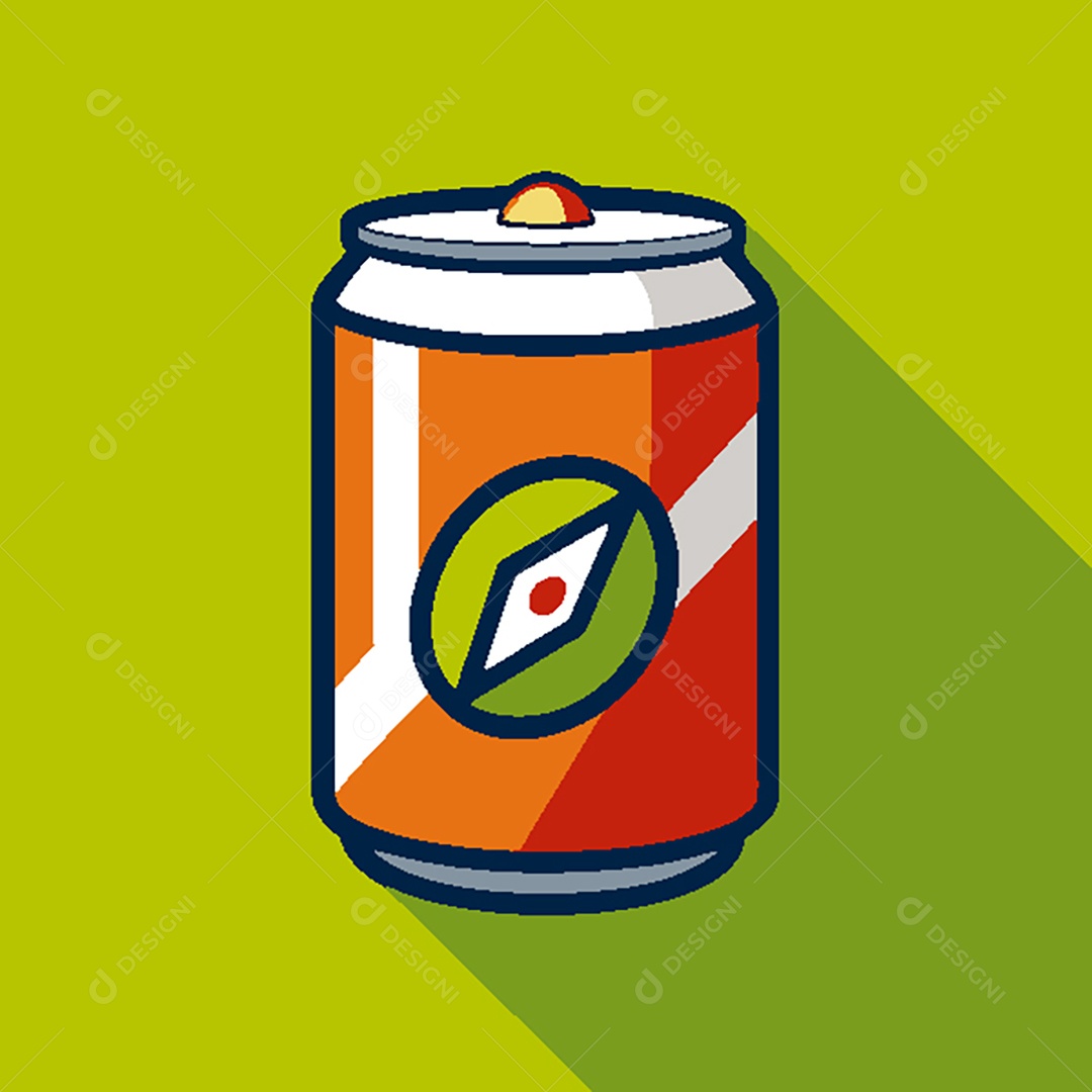 Modelo de Ícone de Logo Lata de Refrigerante Vetor EPS