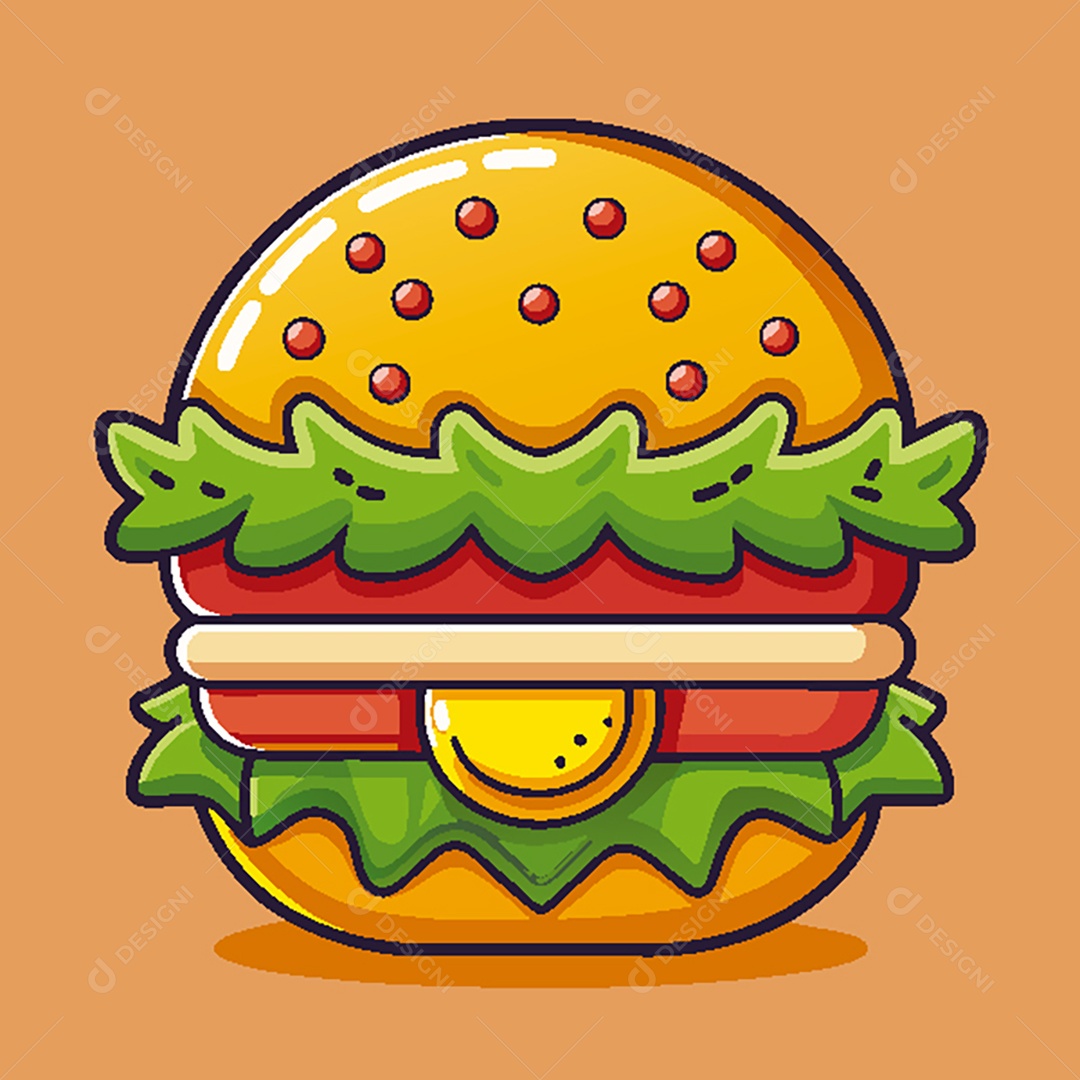 Modelo de Ícone de Logo Hambúrguer Vetor EPS