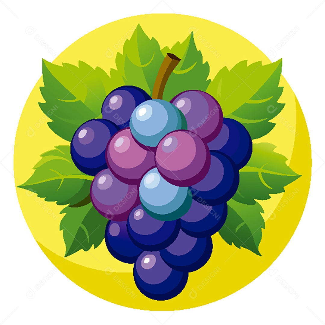 Modelo de Ícone de Logo Uvas Vetor EPS