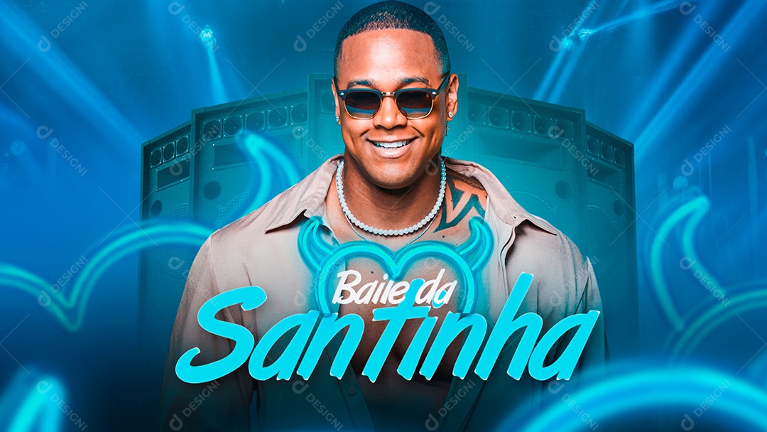 Banner Flyer Baile da Santinha Social Media PSD Editável