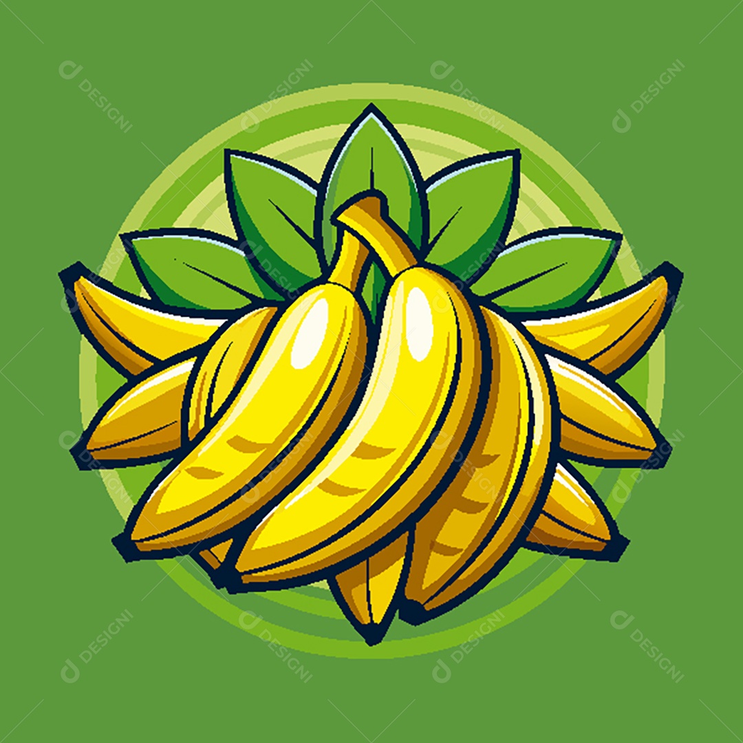 Modelo de Ícone de Logo Banana Vetor EPS