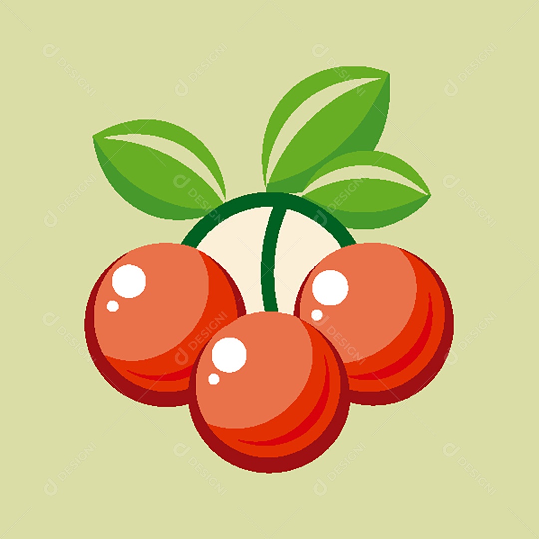 Modelo de Ícone de Logo Cereja Vetor EPS