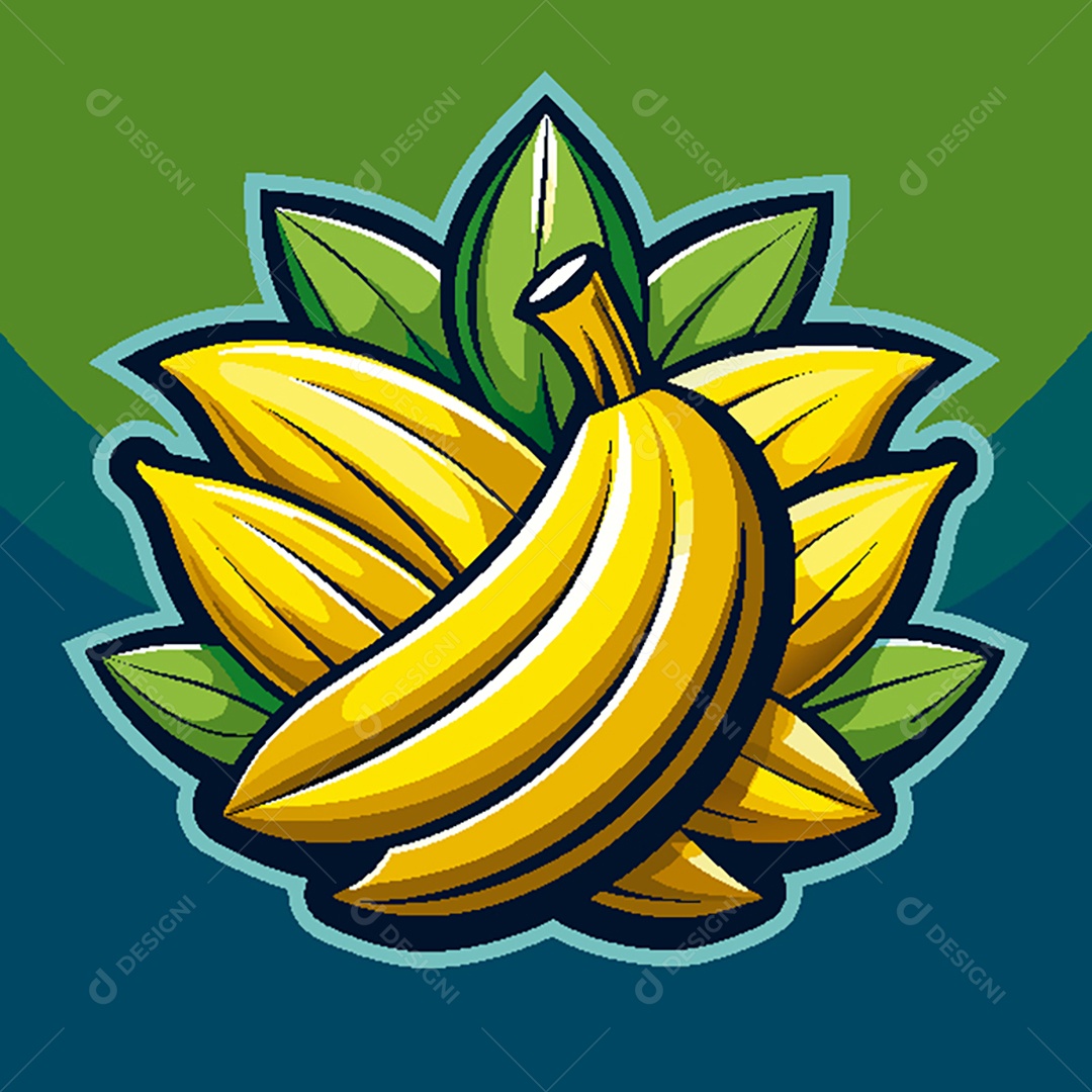Modelo de Ícone de Logo Banana Vetor EPS
