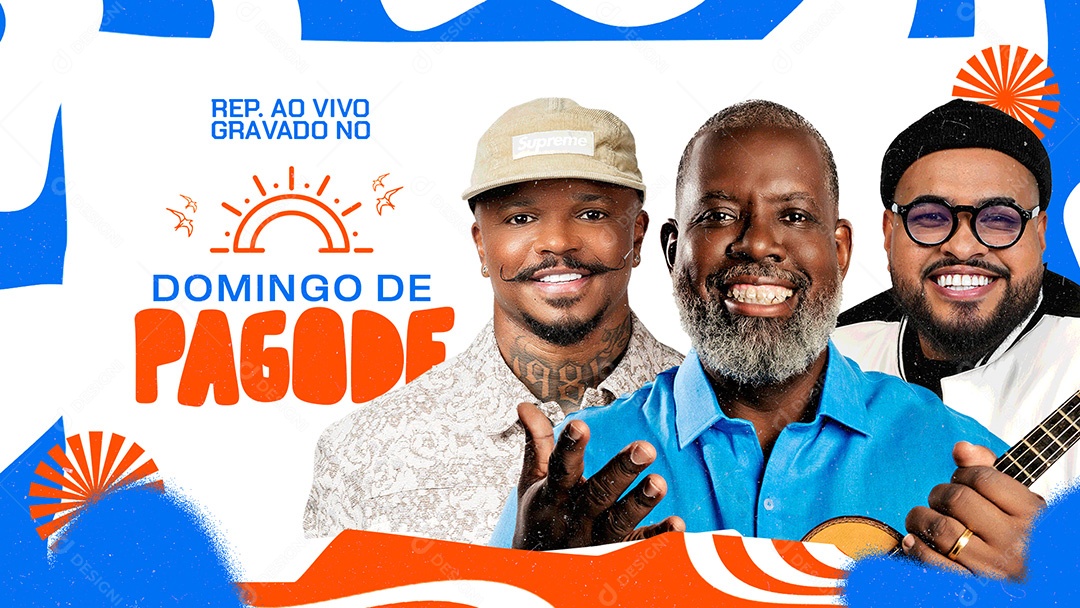 Banner Flyer Domingo de Pagode Social Media PSD Editável