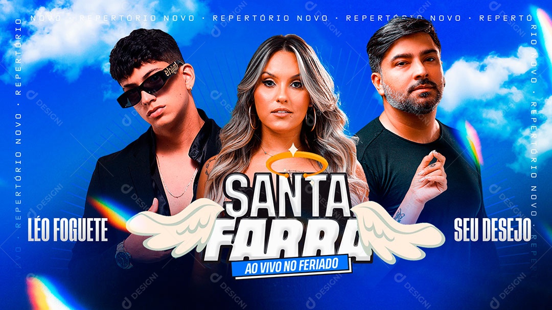 Banner Flyer Santa Social Farra Media PSD Editável