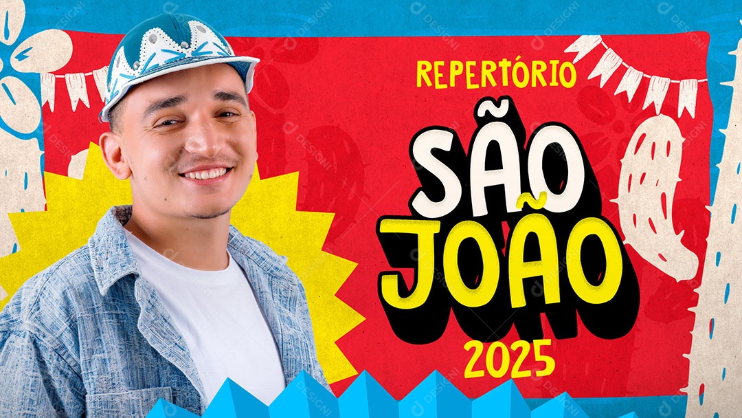 Banner Flyer São João 2025 Social Media PSD Editável