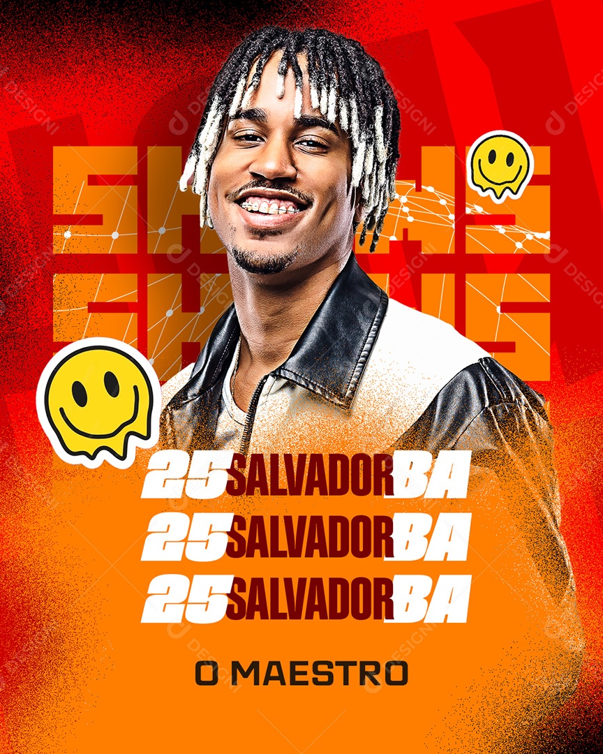 Feed Flyer Agenda de Shows Social Media PSD Editável